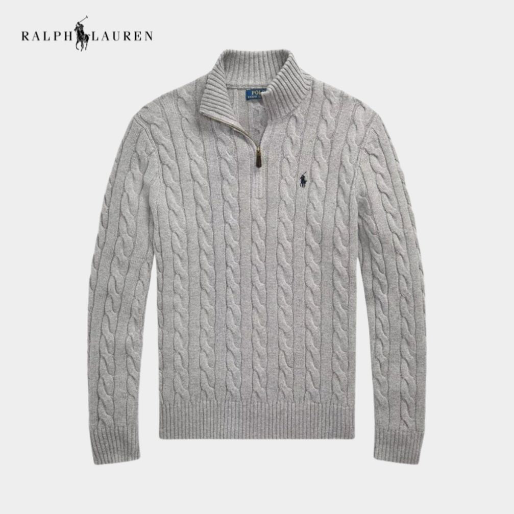 RALPH LAUREN – Pull grosse maille zippé