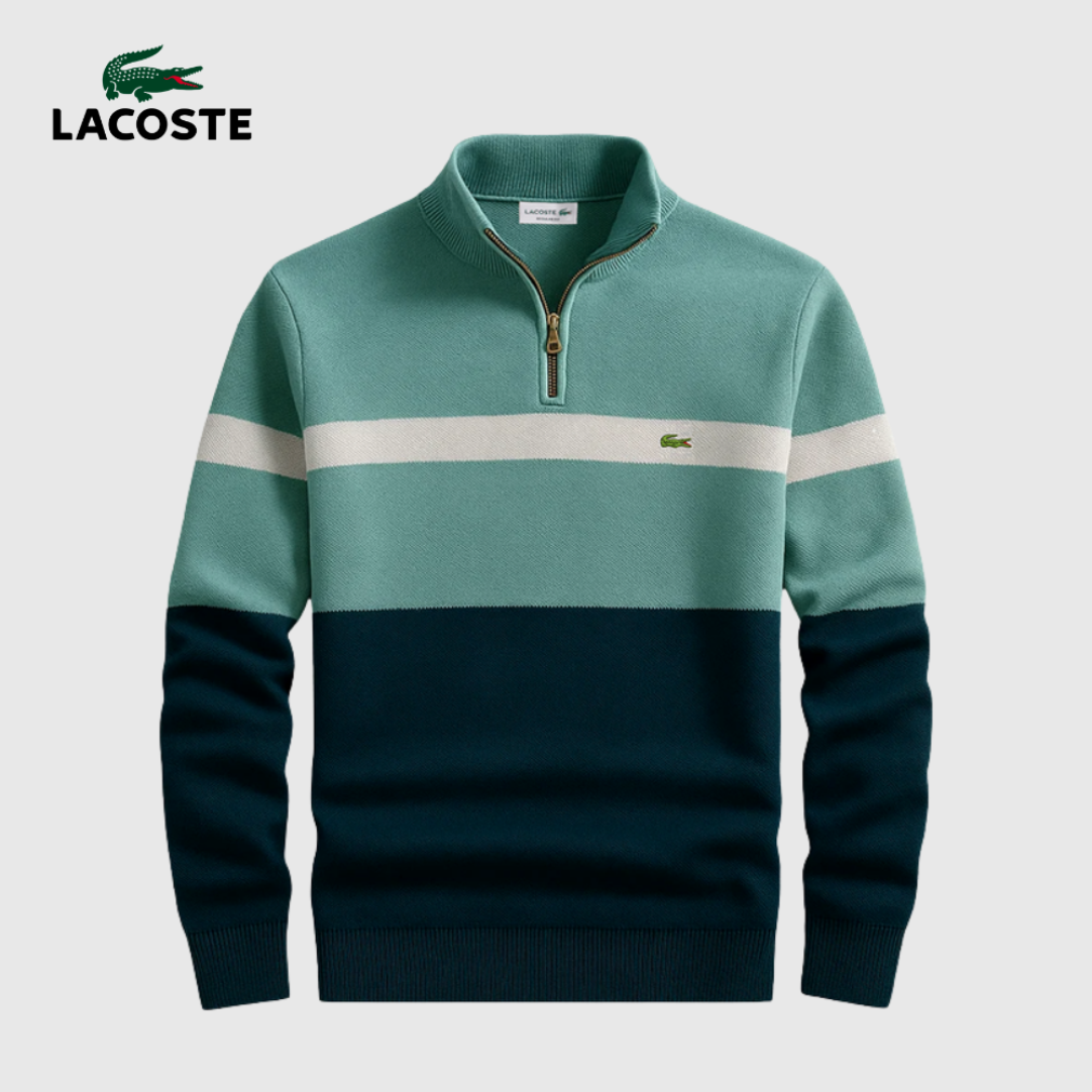 LACOSTE – Pull en maille rayé