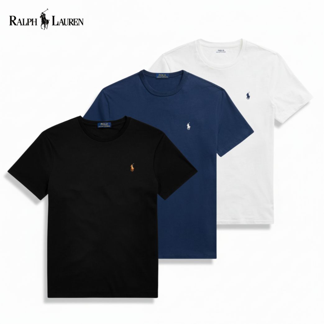 RALPH LAUREN – T-shirts basiques (lot de 3)