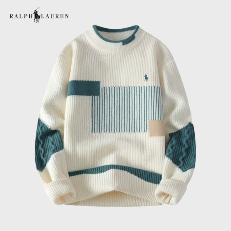 RALPH LAUREN – Pull en maille colorblock