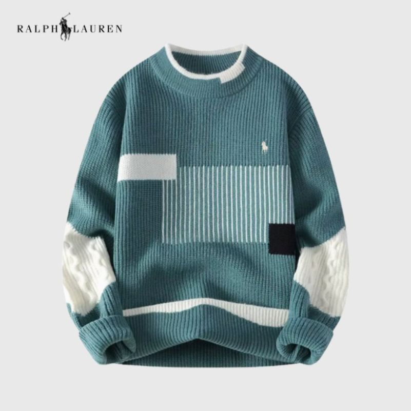 RALPH LAUREN – Pull en maille colorblock