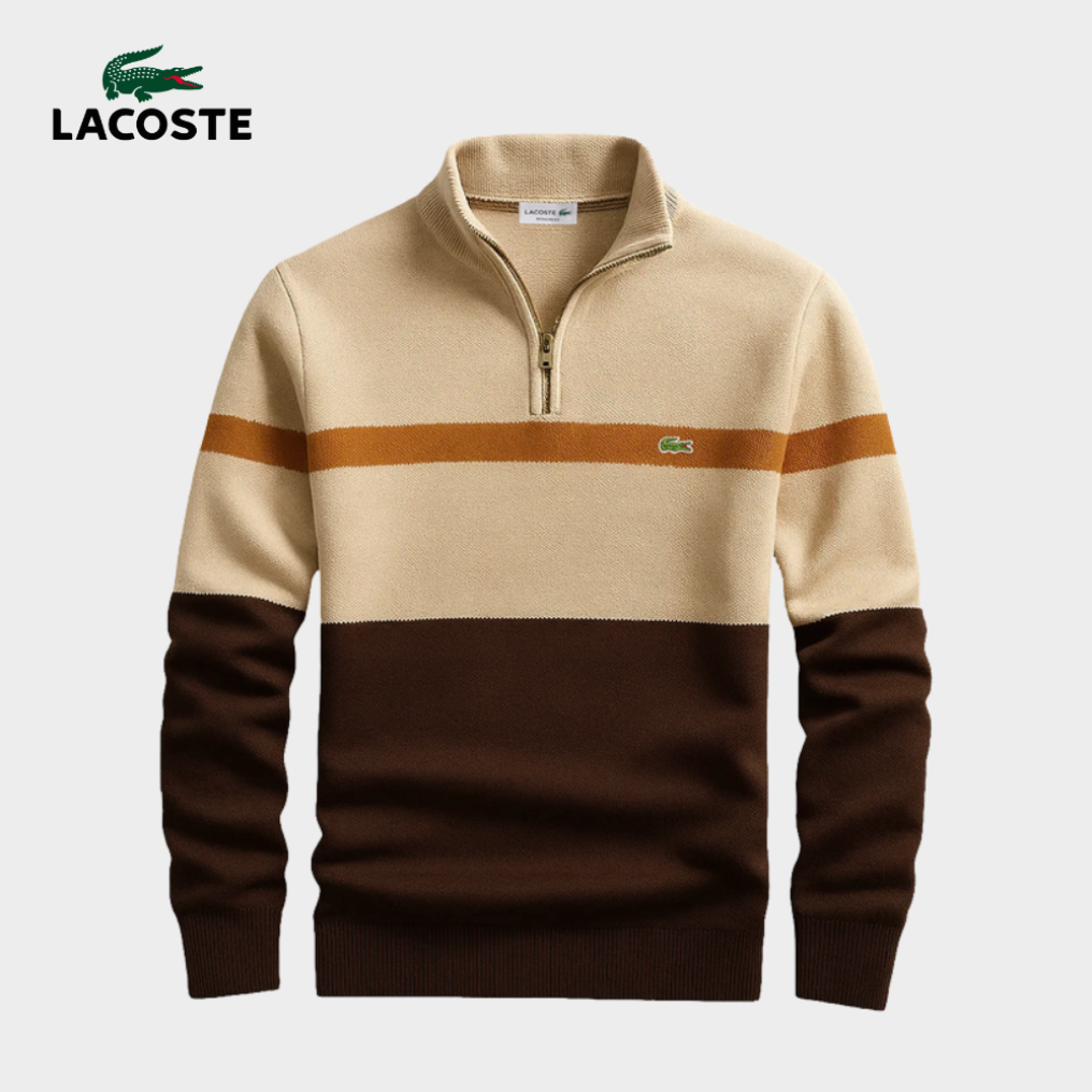 LACOSTE – Pull en maille rayé