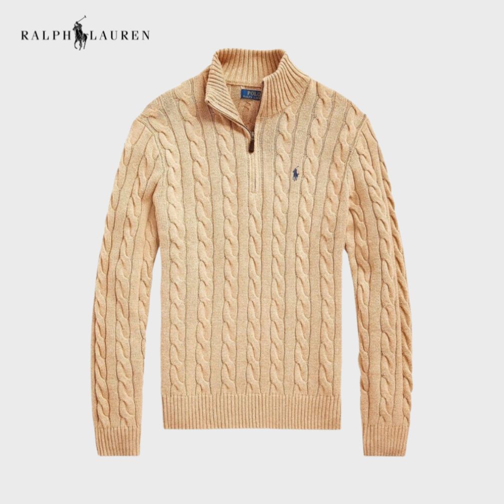 RALPH LAUREN – Pull grosse maille zippé