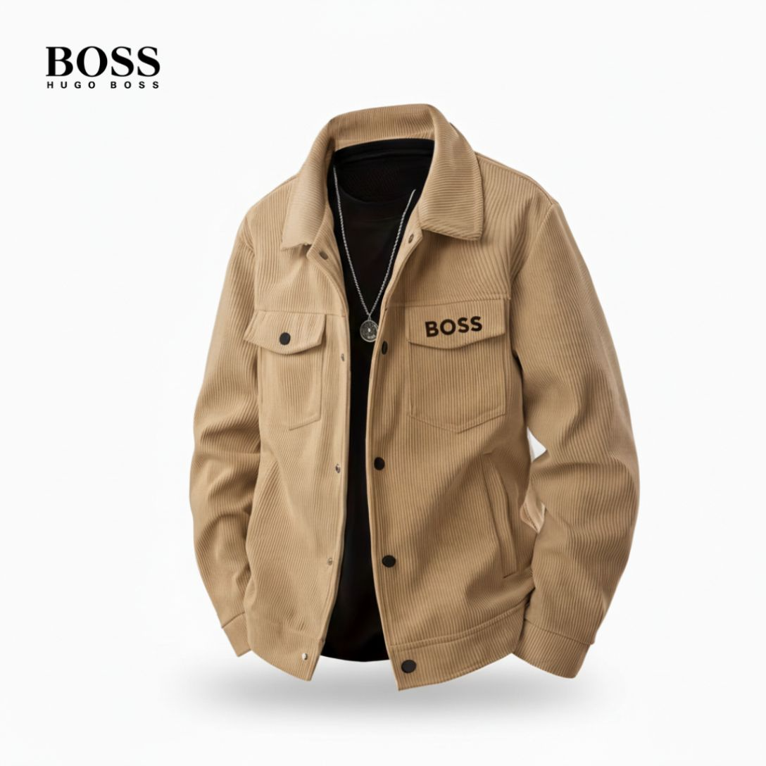 BOSS – Veste en velours côtelé