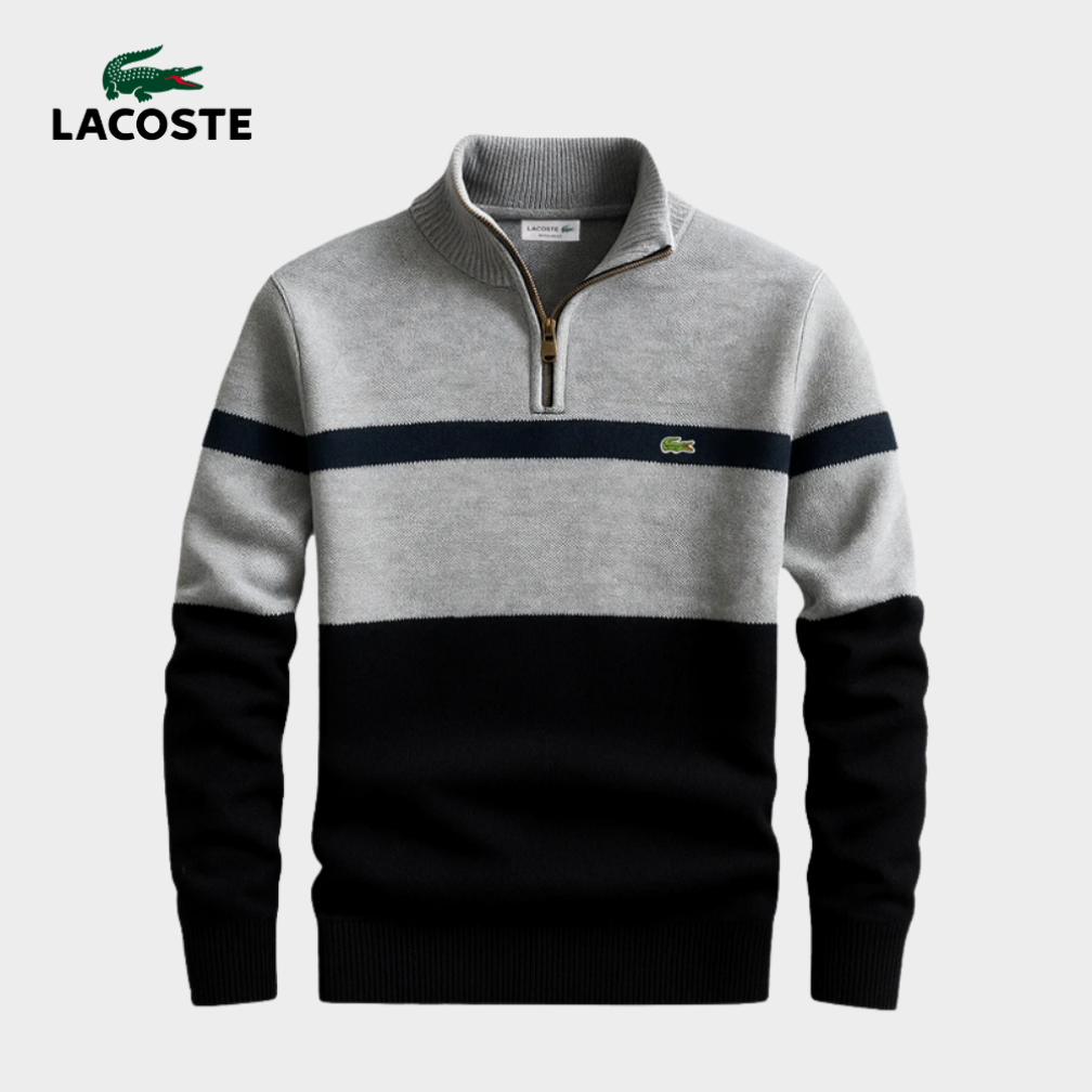 LACOSTE – Pull en maille rayé