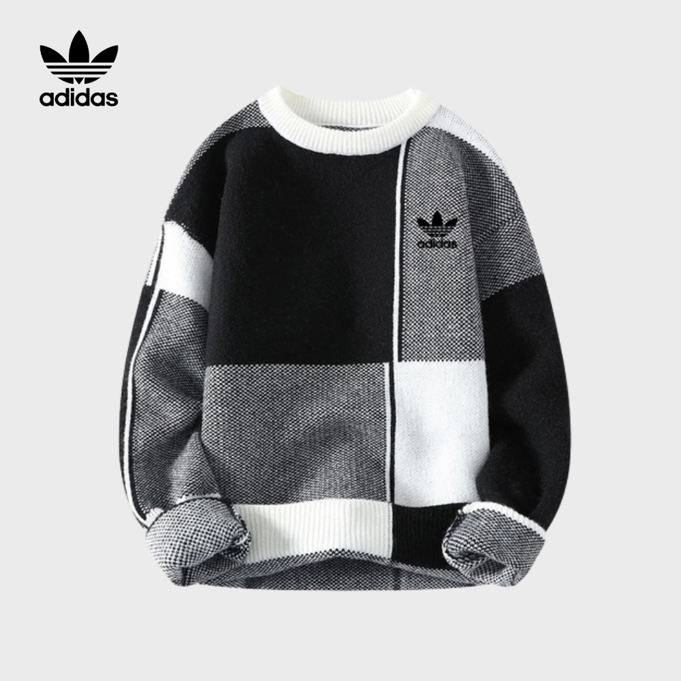 ADIDAS – Pull vintage à blocs