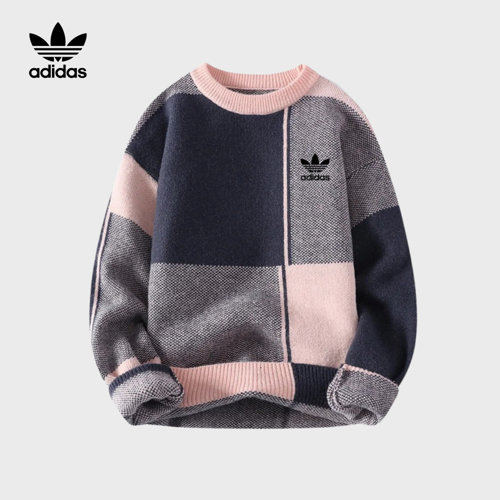 ADIDAS – Pull vintage à blocs