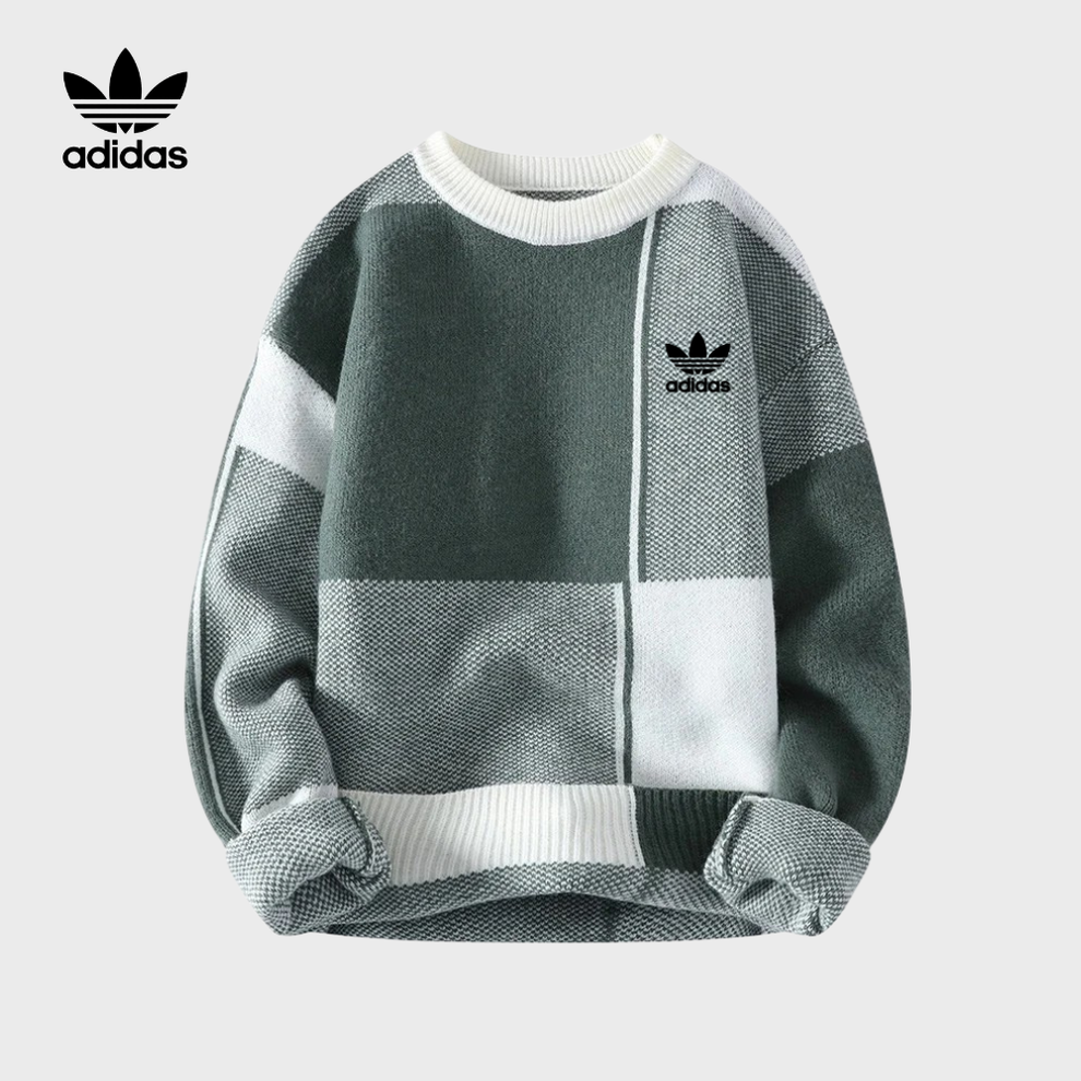 ADIDAS – Pull vintage à blocs