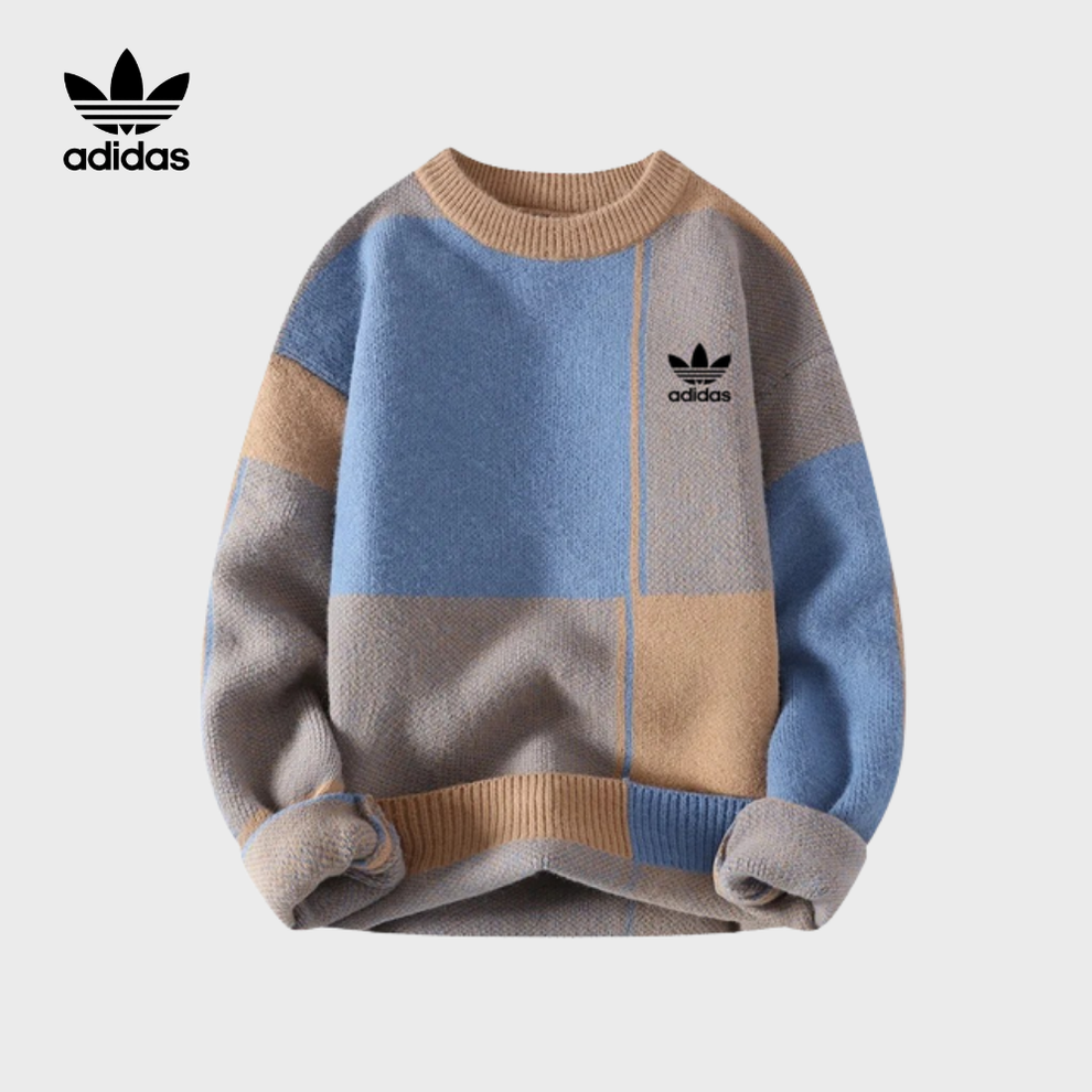 ADIDAS – Pull vintage à blocs