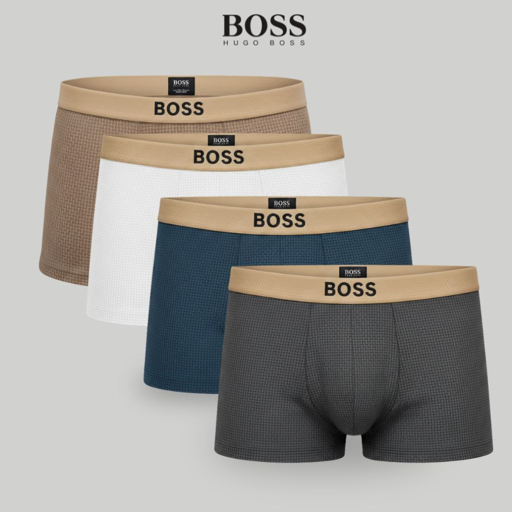 BOSS – Boxers gaufrés (lot de 4)