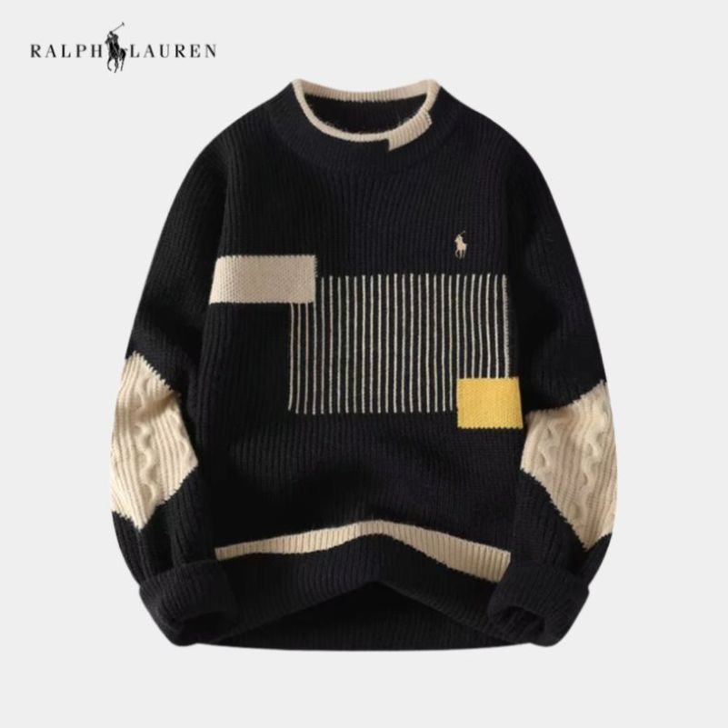 RALPH LAUREN – Pull en maille colorblock